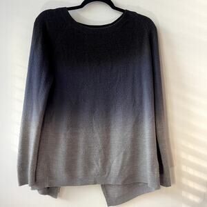 BB Dakota Blue/Purple/Gray Ombre Open Slit Back Sweater - XS